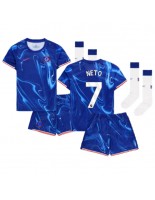 Chelsea Pedro Neto #7 Domácí dres pro děti 2024-25 Krátký Rukáv (+ trenýrky)